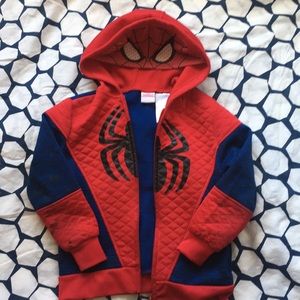 Quilted Spider-Man sweatshirt